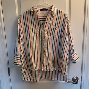 Tuckernuck rainbow boyfriend shirt M